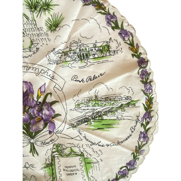 3 Vintage Handkerchiefs Mayfield Memphis Tennessee Florida Chicago MCM Souvenir - Picture 14 of 16